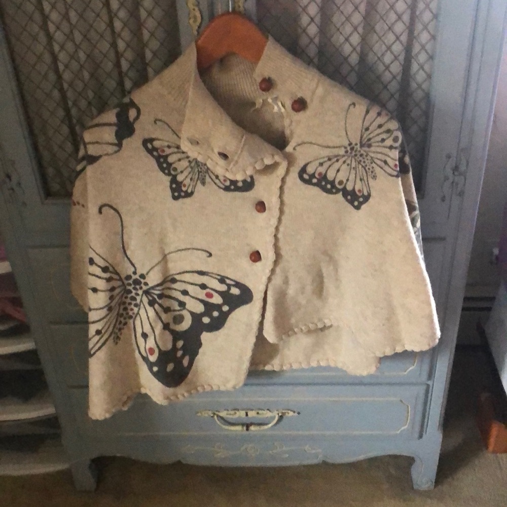 Anthropologie Butterfly cape